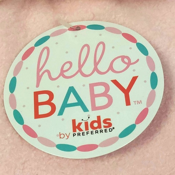 NWT Hello Baby Plush Stuffed Snuggle Blanket Pink - Picture 8 of 9